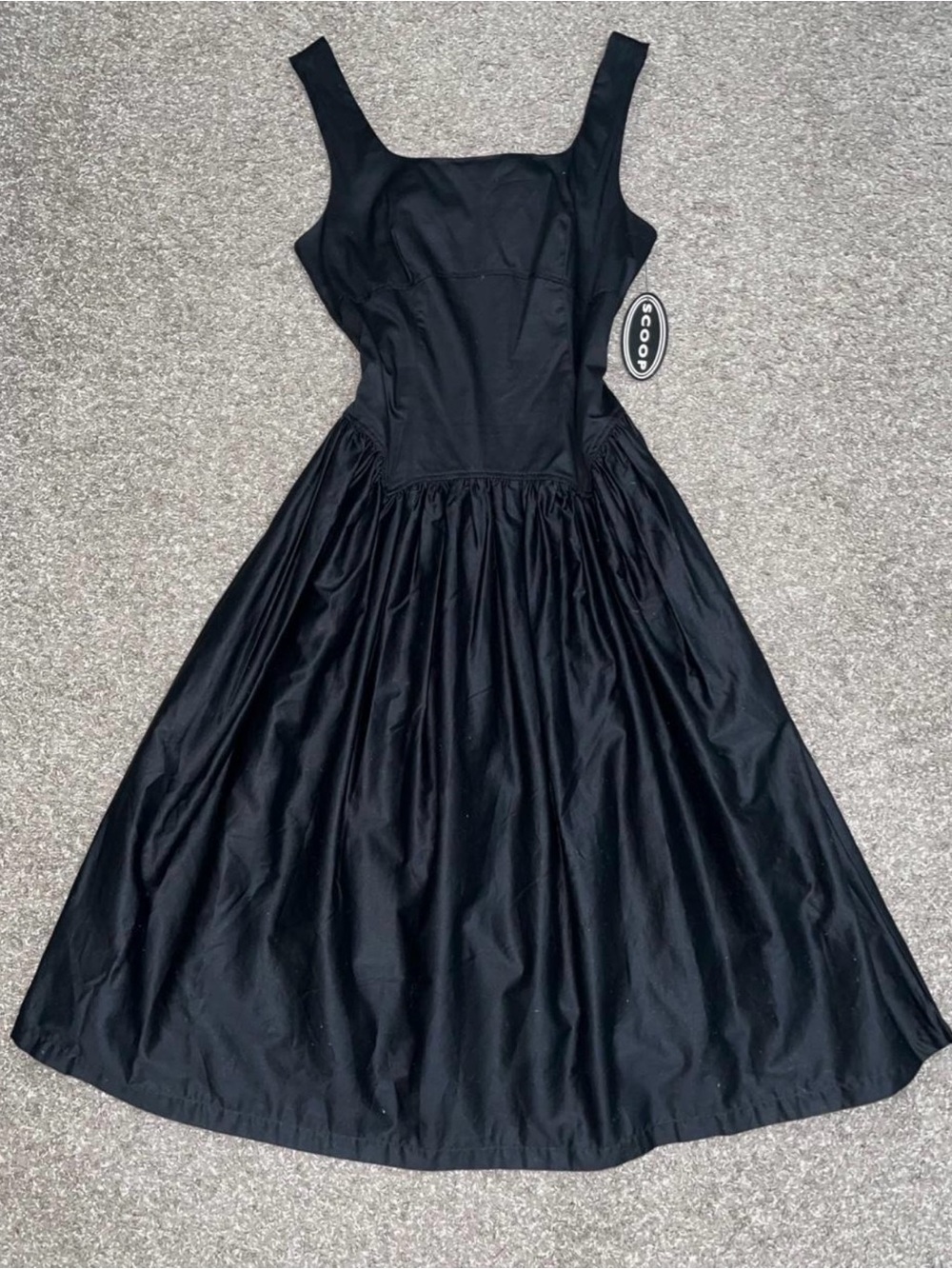 Black Sleeveless Midi Dress